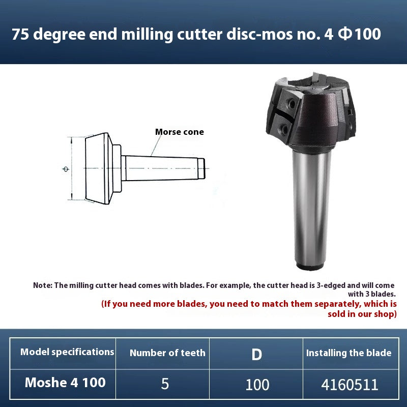6024 75 Degree Milling Cutter Block Face Heavy Duty Boring Machine Milling Machine Roughing 80 100 Indexable Cutter Pad Type Cutter Block GMA63 Shandong Denso Pricision Tools Co.,Ltd.
